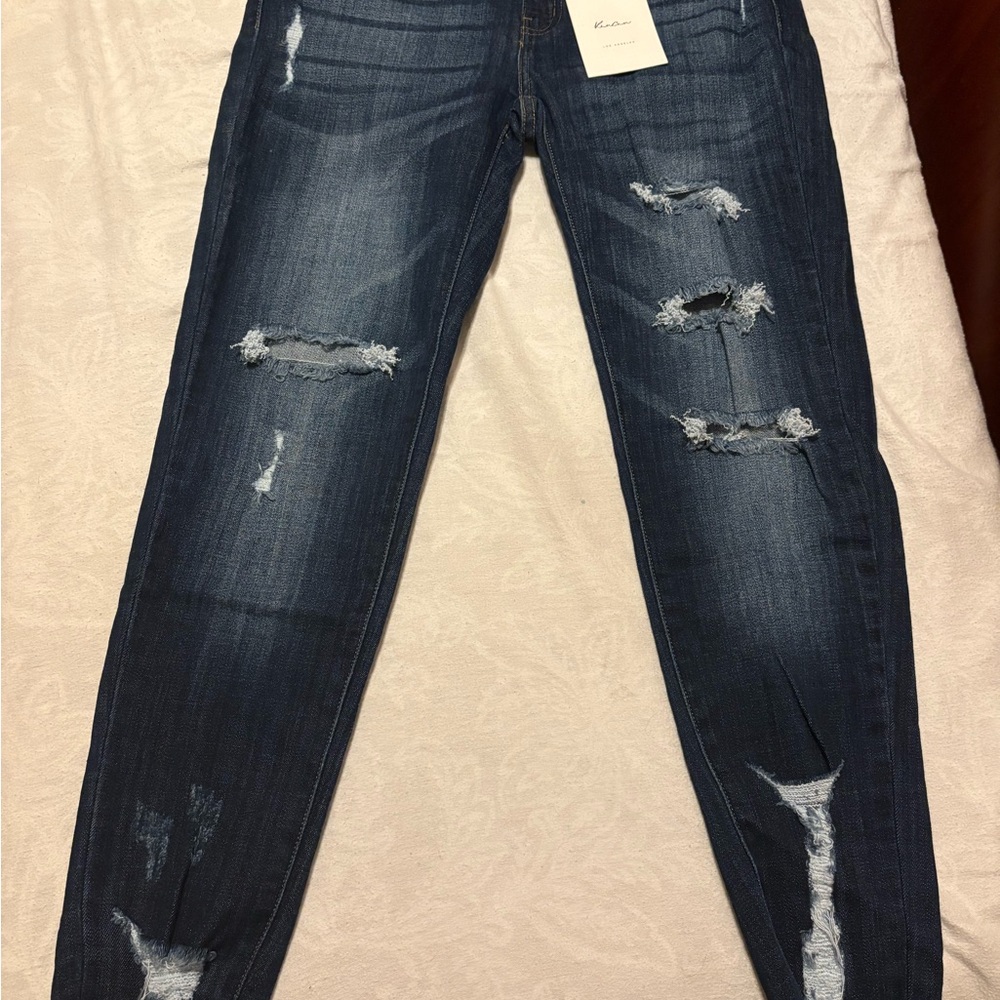 KanCan Distressed Dark Blue Skinny Jeans